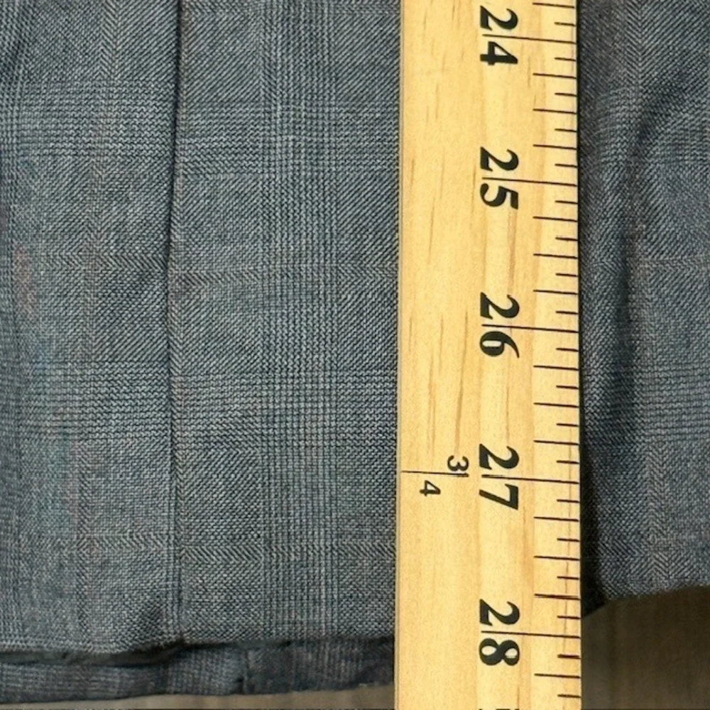 Vintage‎ Valentino Mens Gray Virgin Wool Cashmere Glen Plaid Blazer Sport Coat